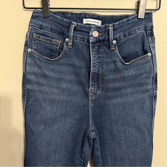 Good American Good Curve High Rise Skinny Jeans Dark Wash size 2 - Picture 3 of 7